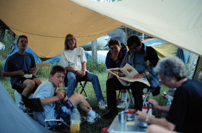 Patrick, Sascha, Nina, Angelika, Achim, Regina unter dem Moonshadow