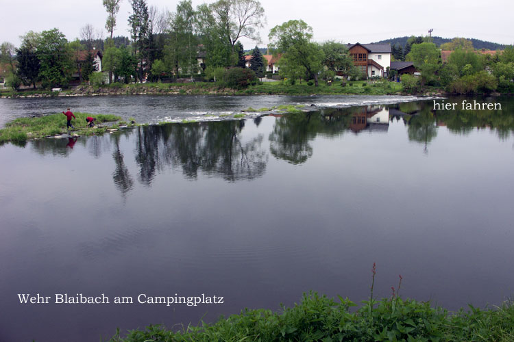 Wehr am Campingplatz Blaibach