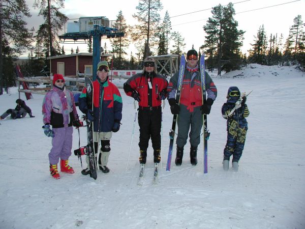 Marina, Sascha, Rolf, Helge und Arian in Skärsjövalens